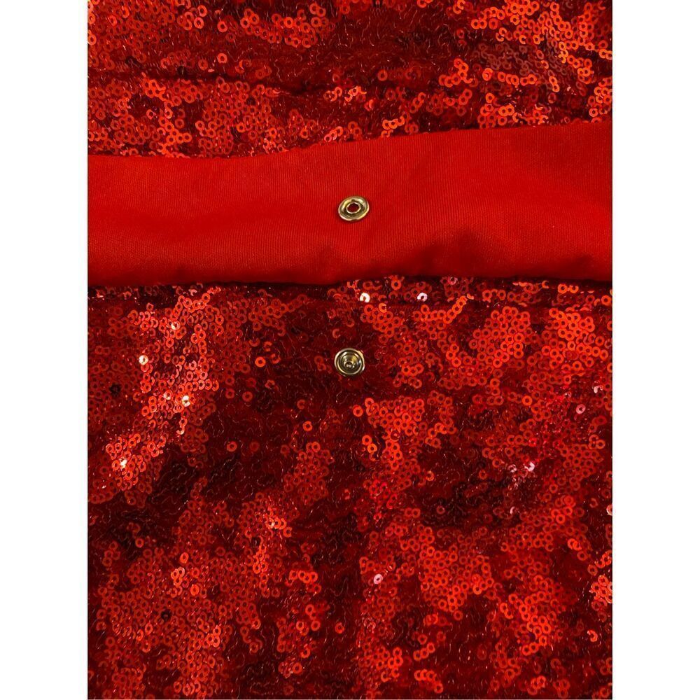 NWT madden NYC red sequin, cargo, mini skirt, size large - Picture 4 of 6